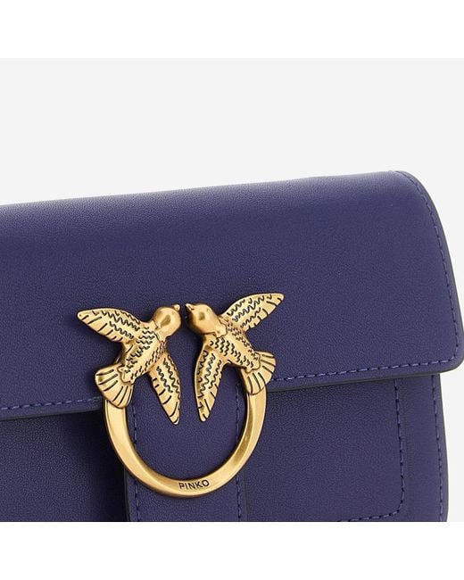 Pinko Blue Leather Wallet Love Simply & Purses
