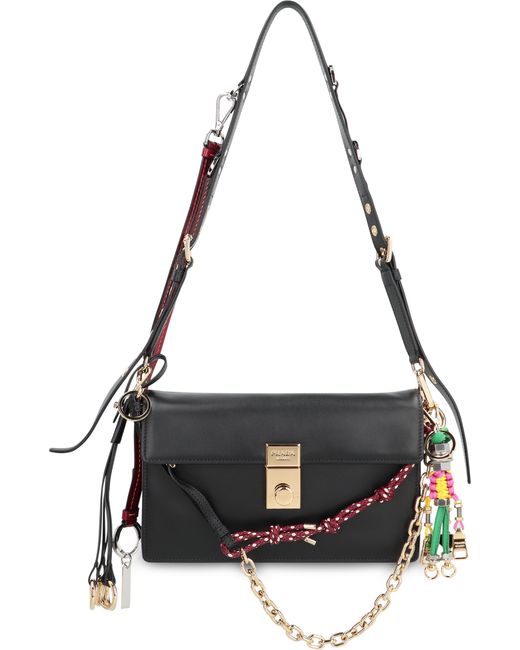 Prada Black Leather Shoulder Bag Soft Sound Calf