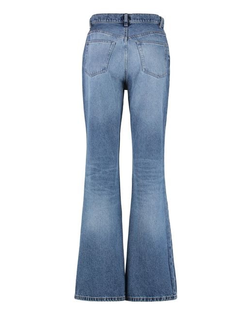 A.P.C. Blue Romy High-Rise Flared Jeans Cotton