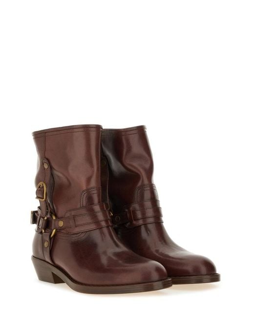Isabel Marant Brown Boots Ildred Leather