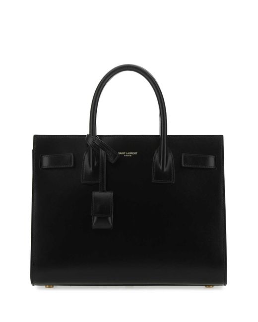 Saint Laurent Black Leather Baby Sac De Jour Handbag