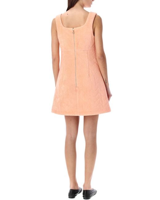 Patou Pink Quilted Mini Dress