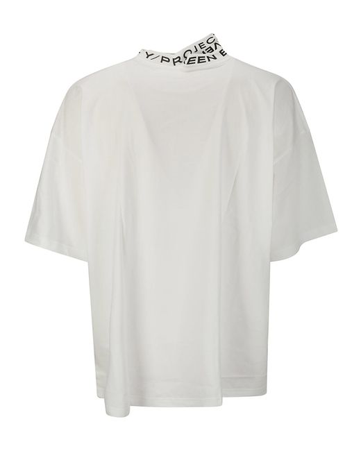 Y. Project White Evergreen Triple Collar T-Shirt for men