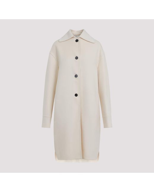 Jil Sander Natural W 04 Double Breast Coat