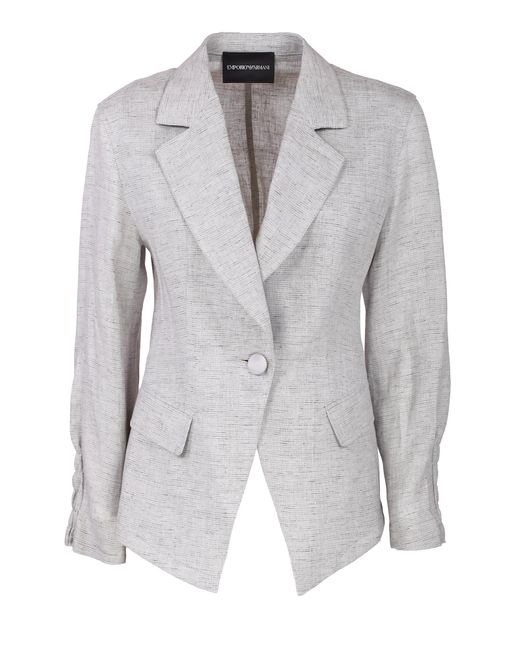 Emporio Armani Gray Linen Jacket