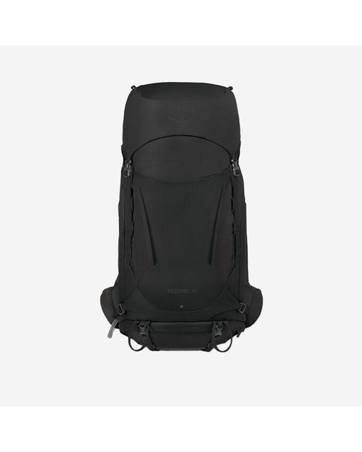 Osprey Black Kestrel 48 Backpack Recycled Polyamide Backpacks for men