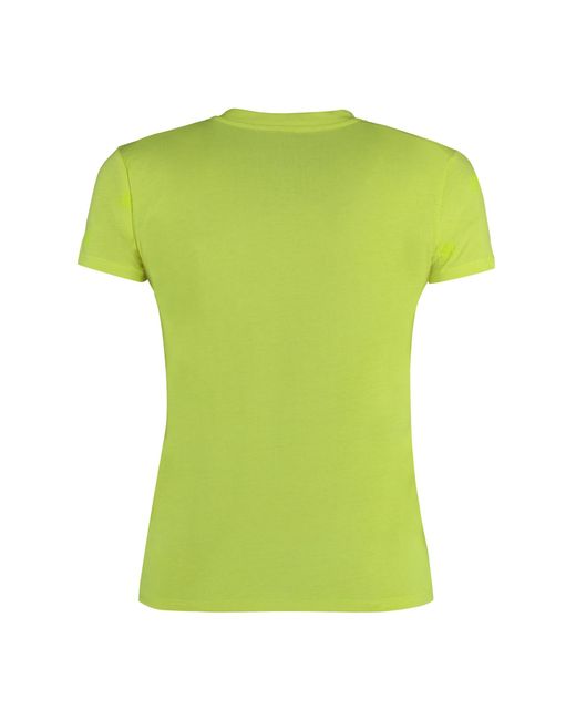 Elisabetta Franchi Green Cotton Crew-Neck T-Shirt