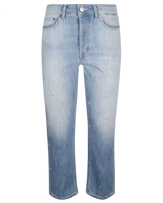 Dondup Blue Buttoned Fitted Jeans