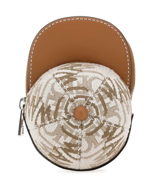 J.W. Anderson Natural Two-Tone Canvas And Leather Nano Cap Crossbody Bag for men