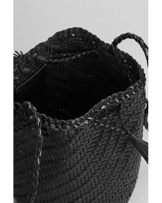 Dragon Diffusion Black Pompom Double Hand Bag