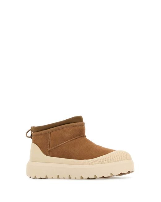Ugg Brown Biscuit Suede Ultra Mini Weather Hybrid Ankle Boots for men