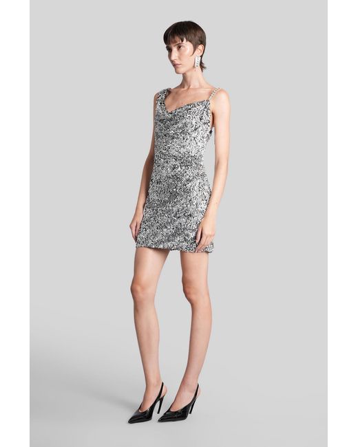 Area Metallic Mini Dress
