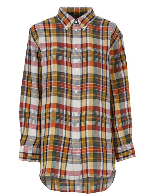 Polo Ralph Lauren Multicolor Plaid Long-sleeve Linen Shirt