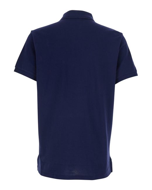 Polo Ralph Lauren Custom Slim Fit Big Pony Mesh Polo Shirt in Blue for ...