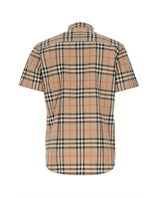 Burberry Multicolor Embroidered Poplin Shirt for men