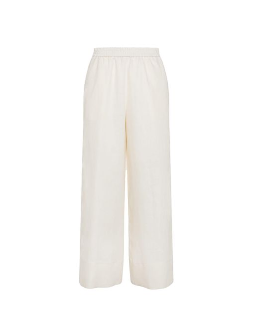 Seventy White Wide High-Waisted Trousers