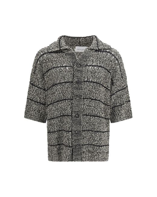 Roberto Collina Gray Mouliné Texture Knit Shirt Cotton; Polyamide for men