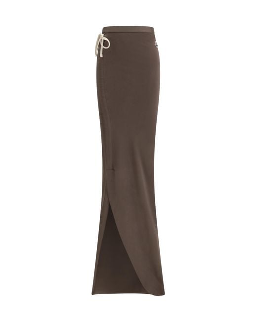 Moncler Brown Long Skirt Cotton