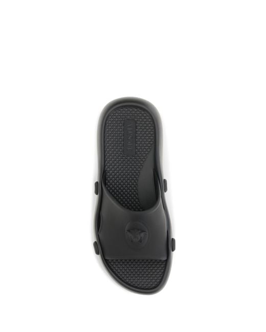 Versace White Nettuno Rubber Slide Sandal for men