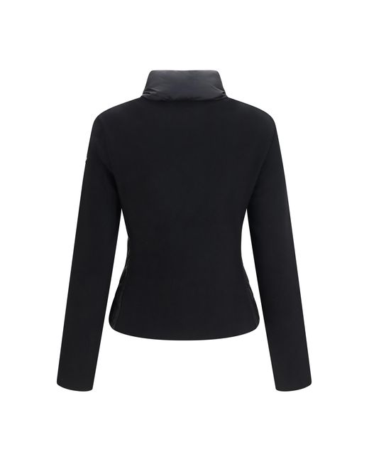 Moncler Blue Cotton Padded Cardigan