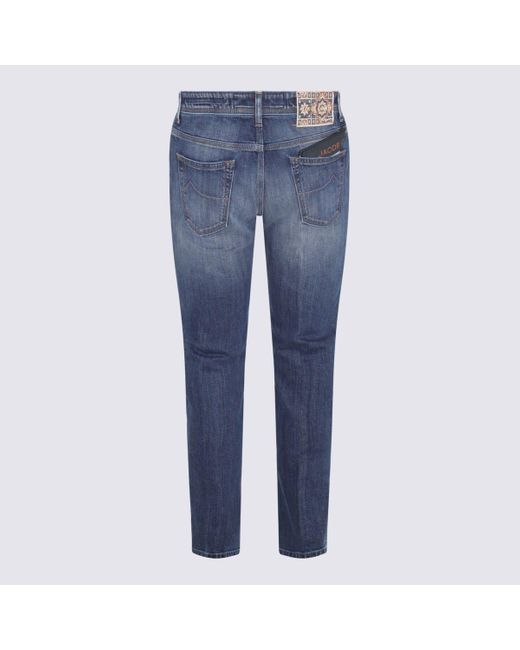 Jacob Cohen Blue Mid Denim Used Jeans for men