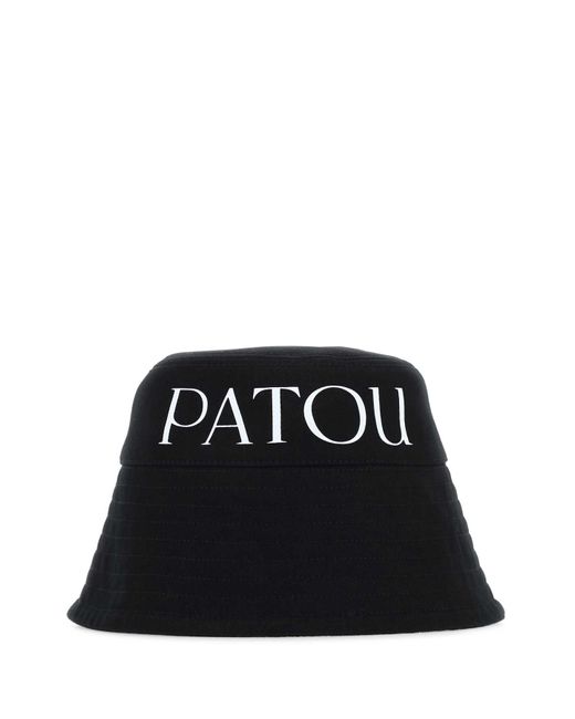 Patou Black Logo Print Bucket Hat