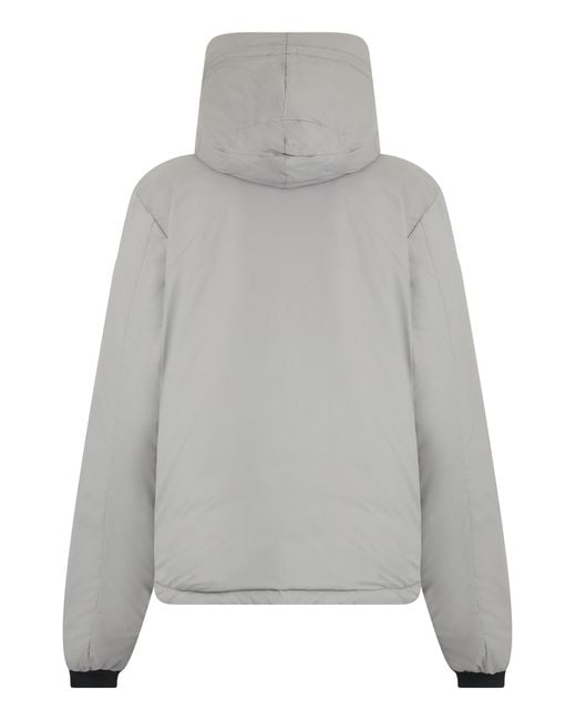 Canada Goose Gray Waterproof Hooded Jacket Polyester Raincoats for men