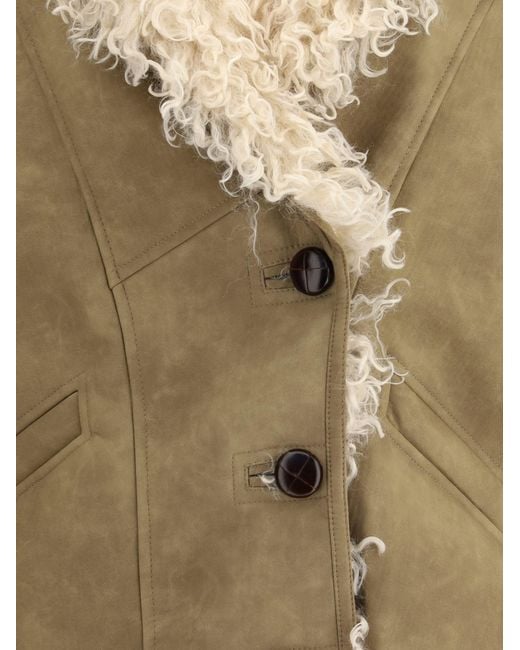 Isabel Marant Natural Marant Etoile Clea Shearling-Effect Faux Fur Coat