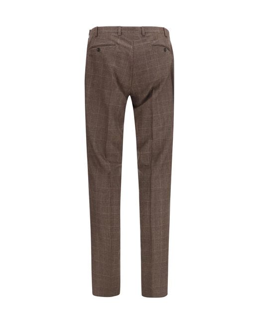 Germano 1952 Brown Tailored Wool Pants Fleece (Ovis Aries) Trousers for men