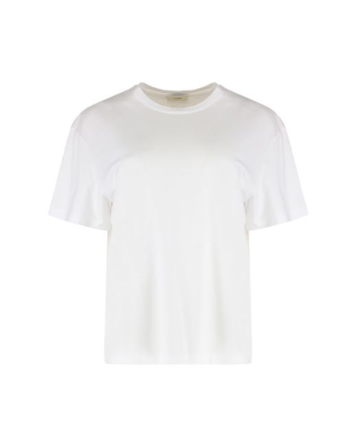 Totême White T-Shirt Cotton Blend Lyocell T-Shirts & Jerseys
