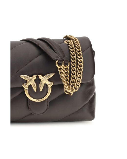 Pinko Black Shoulder Bag Love Classic Marasca/Antique Calf Leather