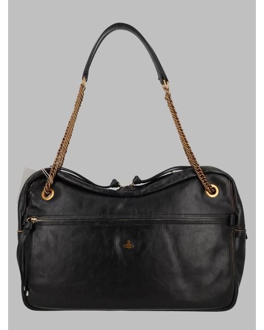 Vivienne Westwood Black Shoulder Bag Dolce Large Leather Calf