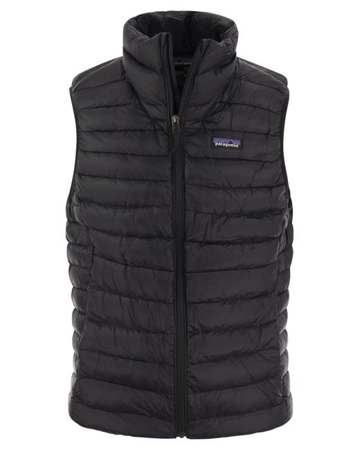 Patagonia Black Waistcoat With Down Filling for men