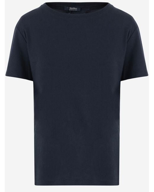 Max Mara Blue Max Mara T-Shirt Cotton-Blend T-Shirts & Jerseys