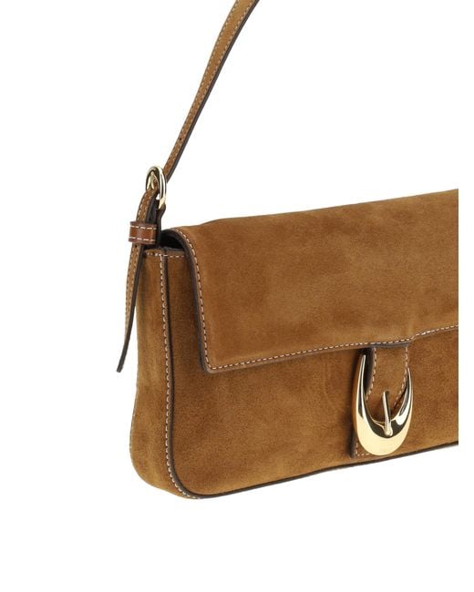 Staud Natural Harlow Shoulder Bag Calf Leather Bos Taurus