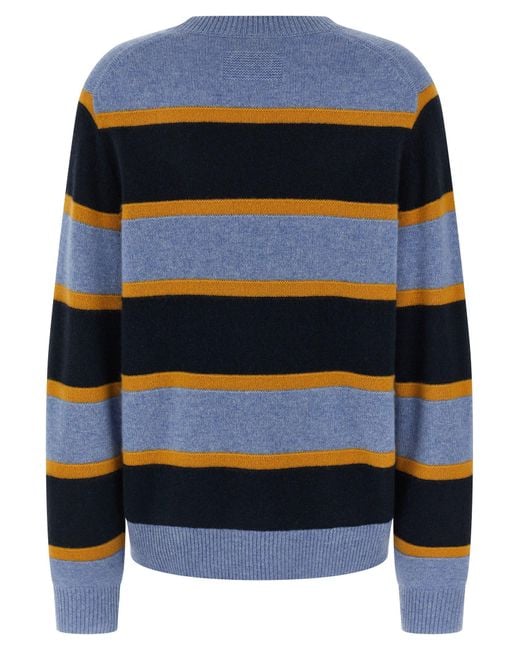 Guest In Residence Blue Stripe Crew Sweater