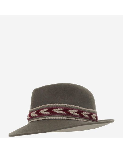 ALEXIA ALVAREZ DE TOLEDO Brown Wool Fedora Hat