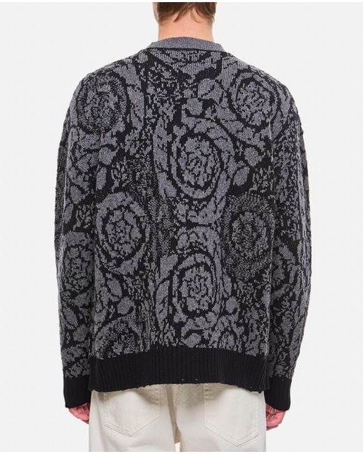 Versace Black Wool Sweater, for men