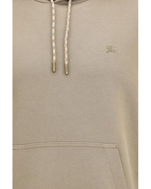 Burberry Natural Check Hoodie With Drawstrings Cotton; Elastane Sweatshirts for men