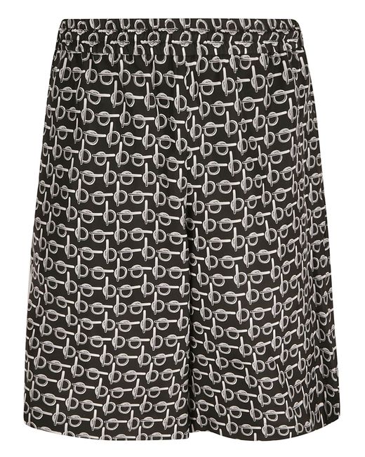 Burberry Black All-Over Pattern Printed Shorts for men