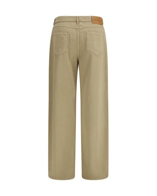 Max Mara Natural Baggy Pants Pure Cotton Satin