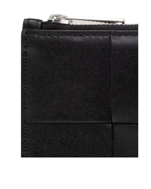 Bottega Veneta Black Leather Card Case for men