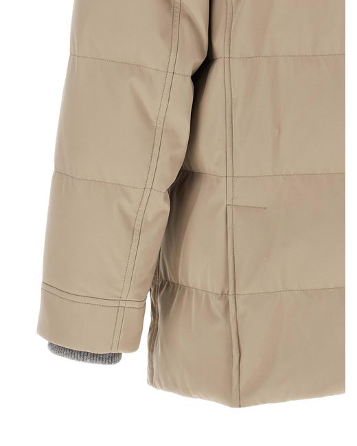 Brunello Cucinelli Natural Polyamide Parka Clothing for men
