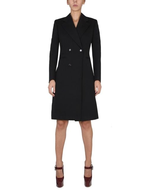 Bottega Veneta Black Wool Coat Trench & Raincoats