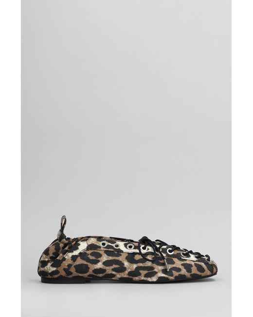 Ganni Gray Ballet Flats