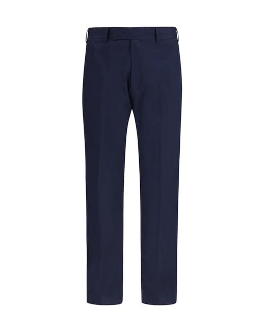 Germano Blue Tailored Pants Cotton for men