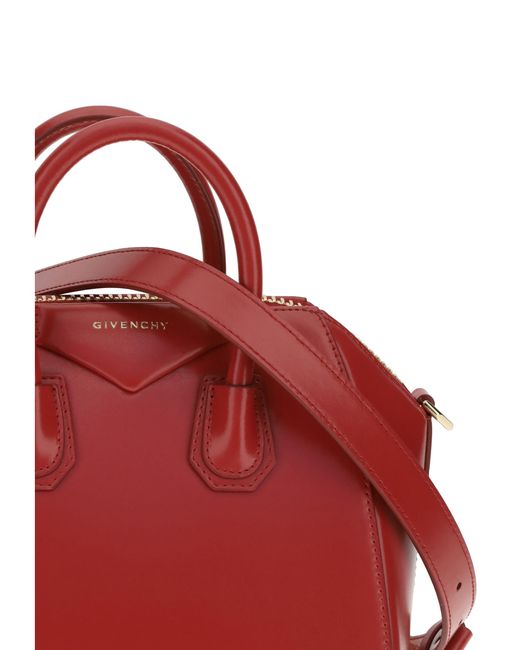 Givenchy Red Antigona Mini Handbag Calf Leather Bos Taurus Handbags