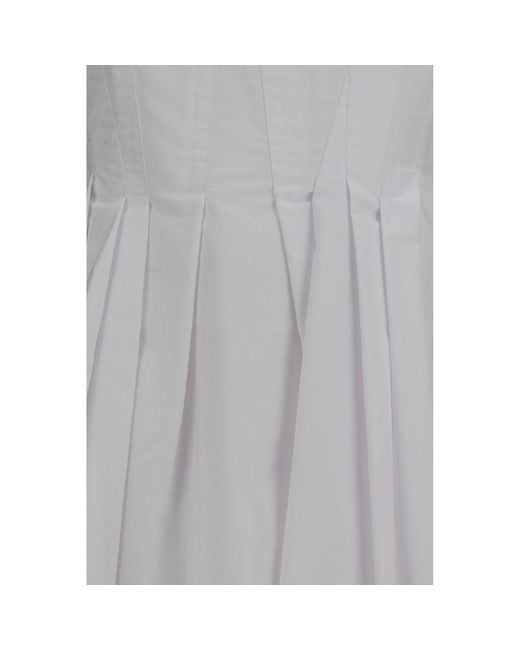 Max Mara Gray Cotton Casual Dress