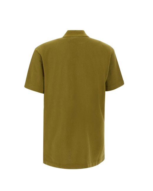 Maison Kitsuné Green Cotton Piquet Polo Shirt for men