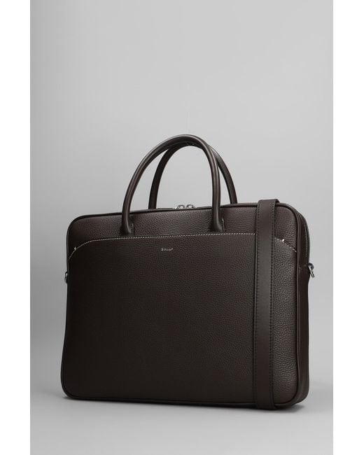 Bally Black Oeden Monobrief Hand Bag for men